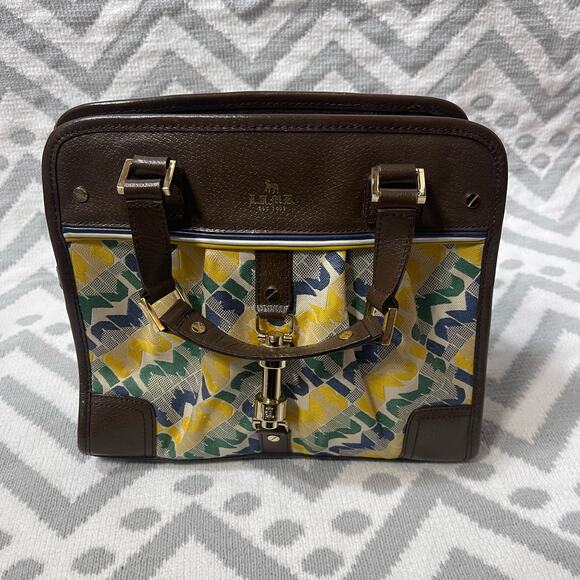 L.A.M.B. Brown and Yellow Patterned Bag - Picture 1 of 11